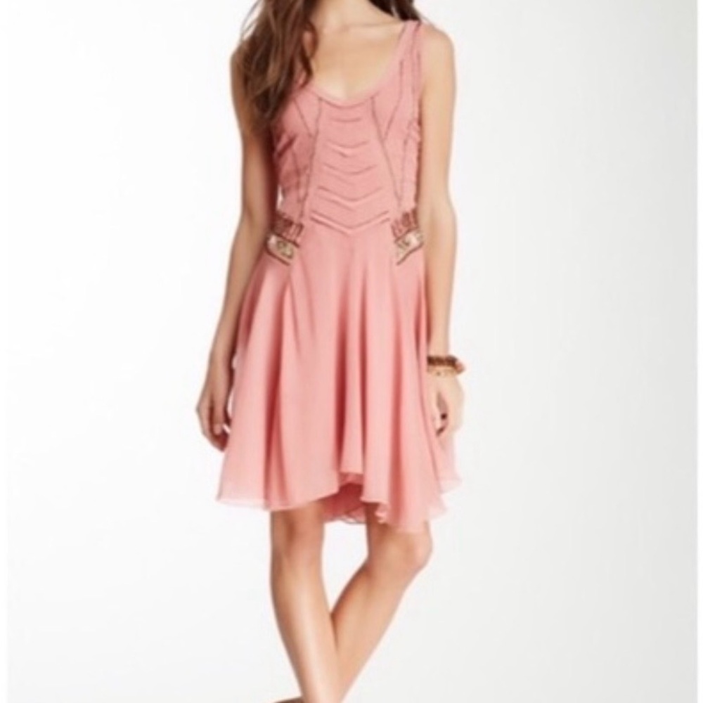 Free People Soft Pink Sleeveless Mini Dress